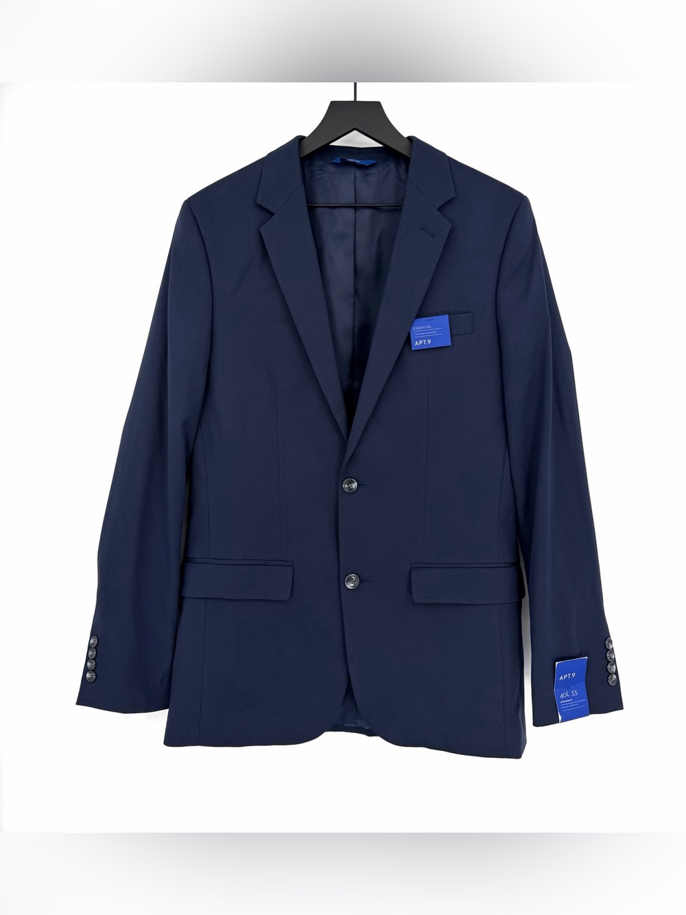NWT APT. 9 Essential Extra Slim Fit Blazer Navy Blue 40L